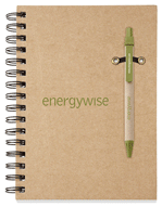 Eco-Friendly Spiral Journal Pen Combo, Green Gift Journals