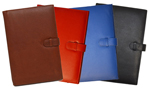 Multiple colored leather journals