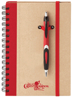 Red Wire-Bound Recycled Journals, 8" x 6" Recycled Red Journals